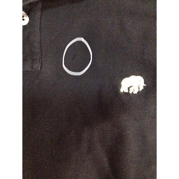 Banana Republic Men's Size L Black Short Sleeve Polo Shirt w/Elephant Logo - Picture 5 of 5